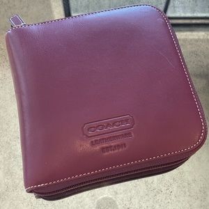 Coach mulberry leather cd/dvd zipper case